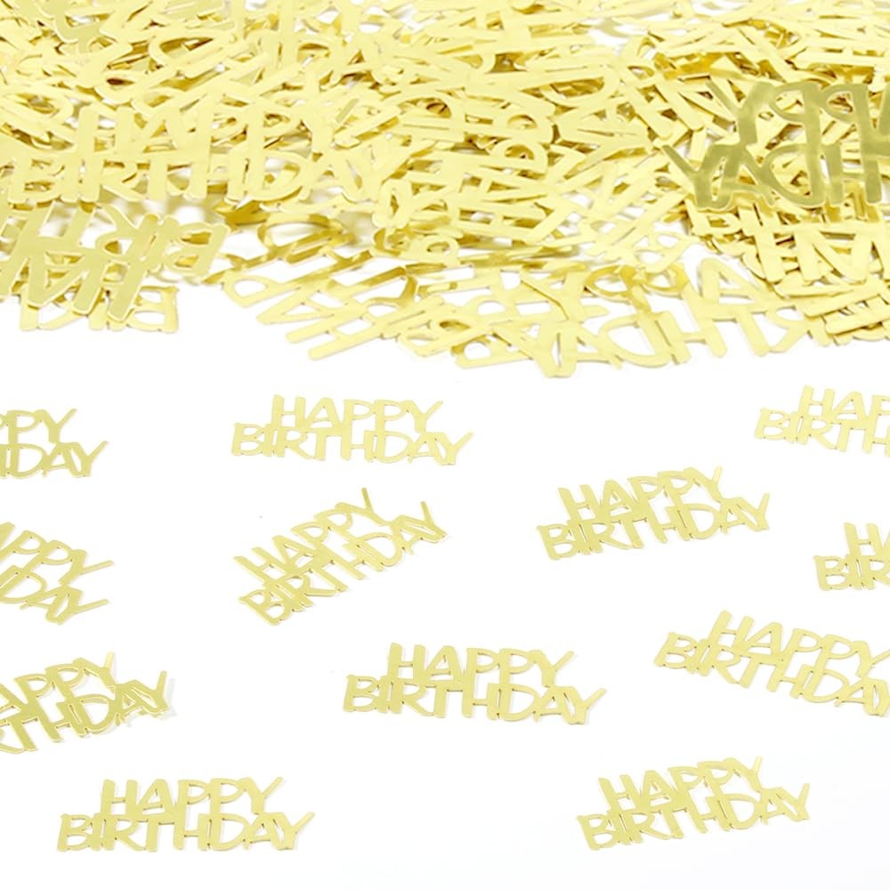 Happy Birthday Confetti, Gold Party Supplies, 100PCS Table Decor