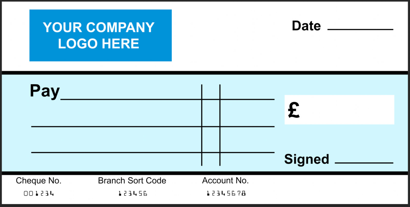 90cm Rigid Board BLANK Cheque Check Charity Presentation Press With Logo Reuse