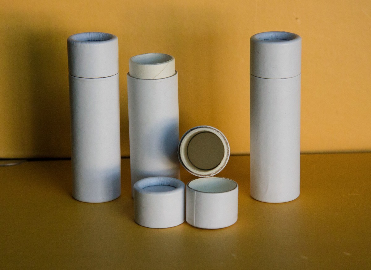 12 White Paper Cardboard Paper Lip Balm Tubes .3 oz 1/3 oz Plastic Free