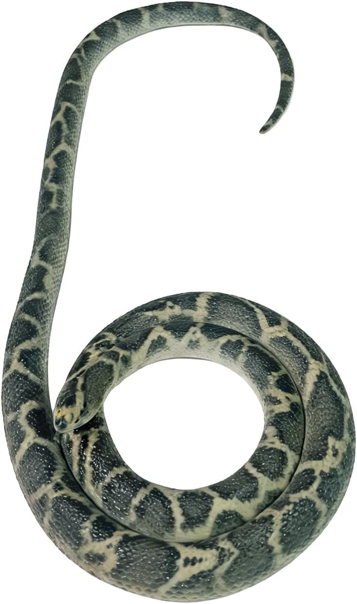 53″ Rubber Snake Realistic Fake Snakes Prank Toy to Keep Birds Away Scare Lar…