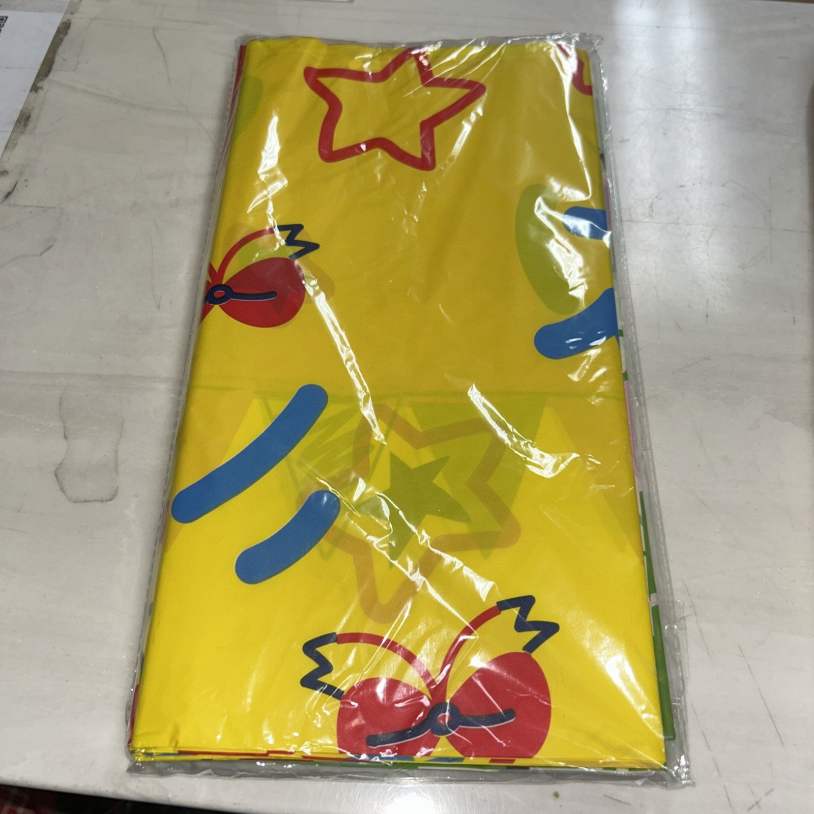 4 Pack Disposable Plastic Table Cloths for Parties,red yellow, Rectangle Tabl