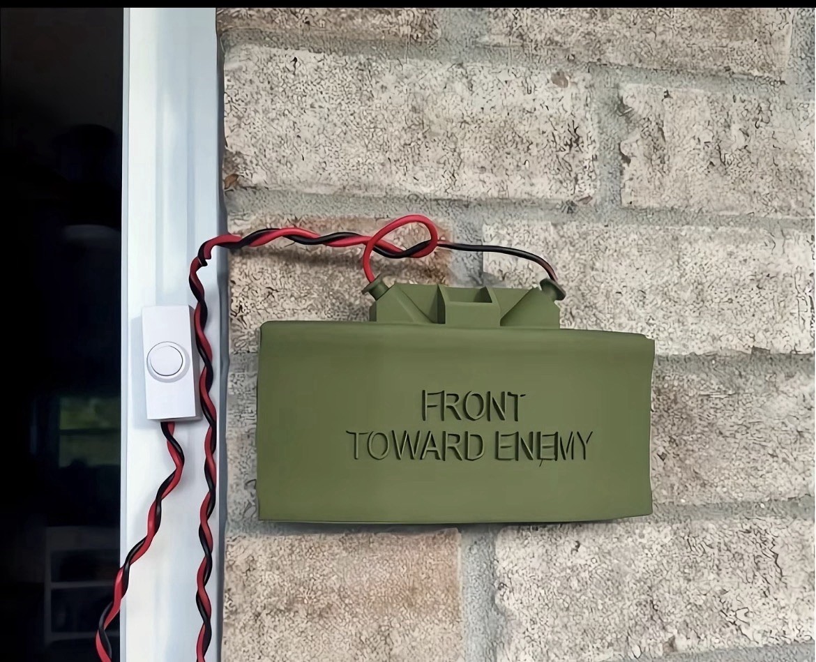 NEW 6″ Fake Claymore Mine, Replica Plastic With Wires And 3M Mounting Tape.