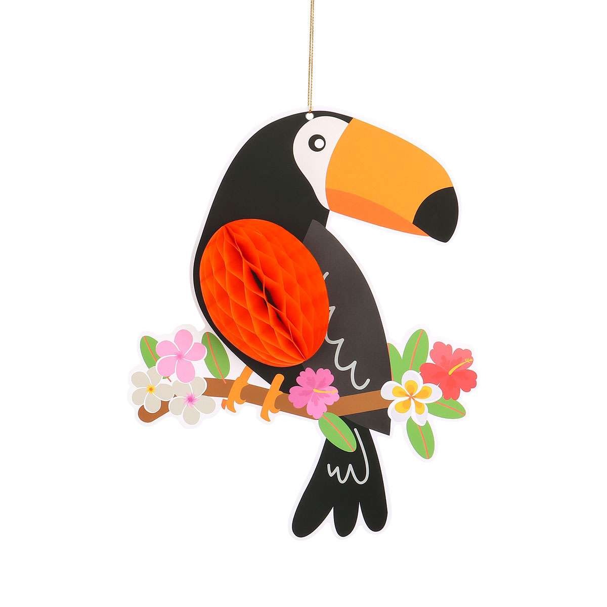 6pcs Tropical Bird Hanging Decoration Parrot Paper Hawaiian Party Bar Wall Decor