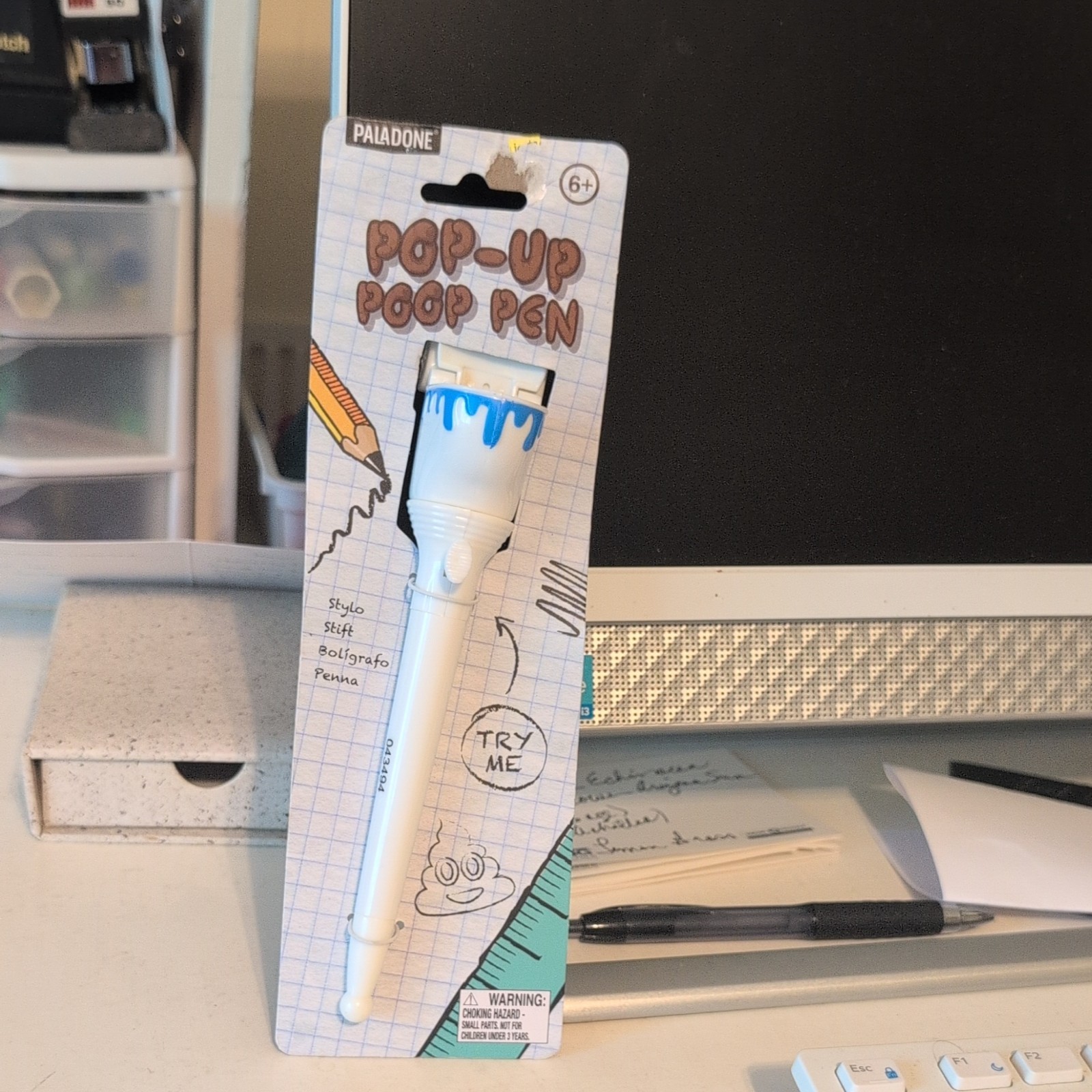 POOP Pop Up Pen – Toilet Seat Crap Emoji Office Joke Gift Funny Gag NEW