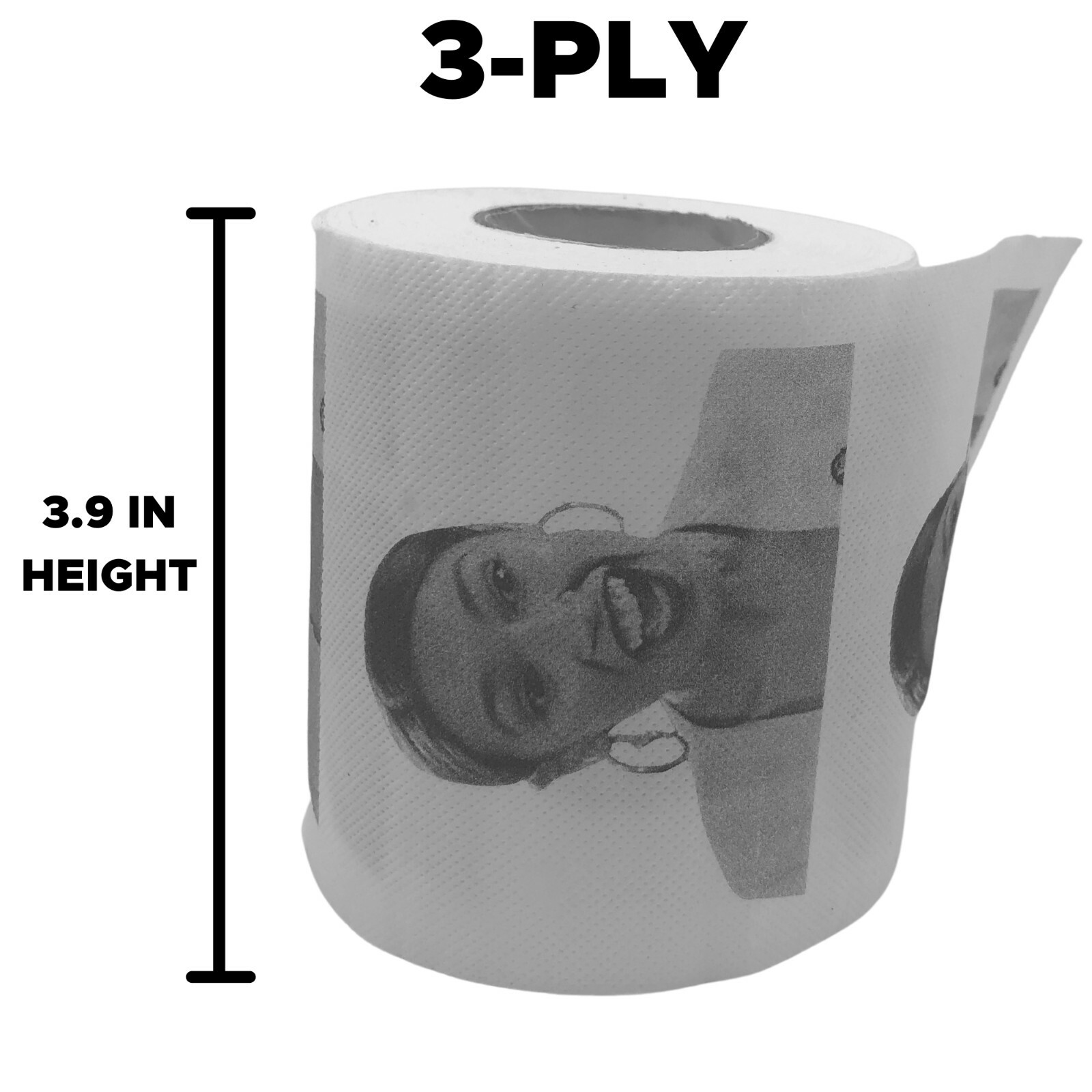 Funny AOC face toilet paper 2-Pack | 3-ply Alexandria Ocasio Cortez Printed TP