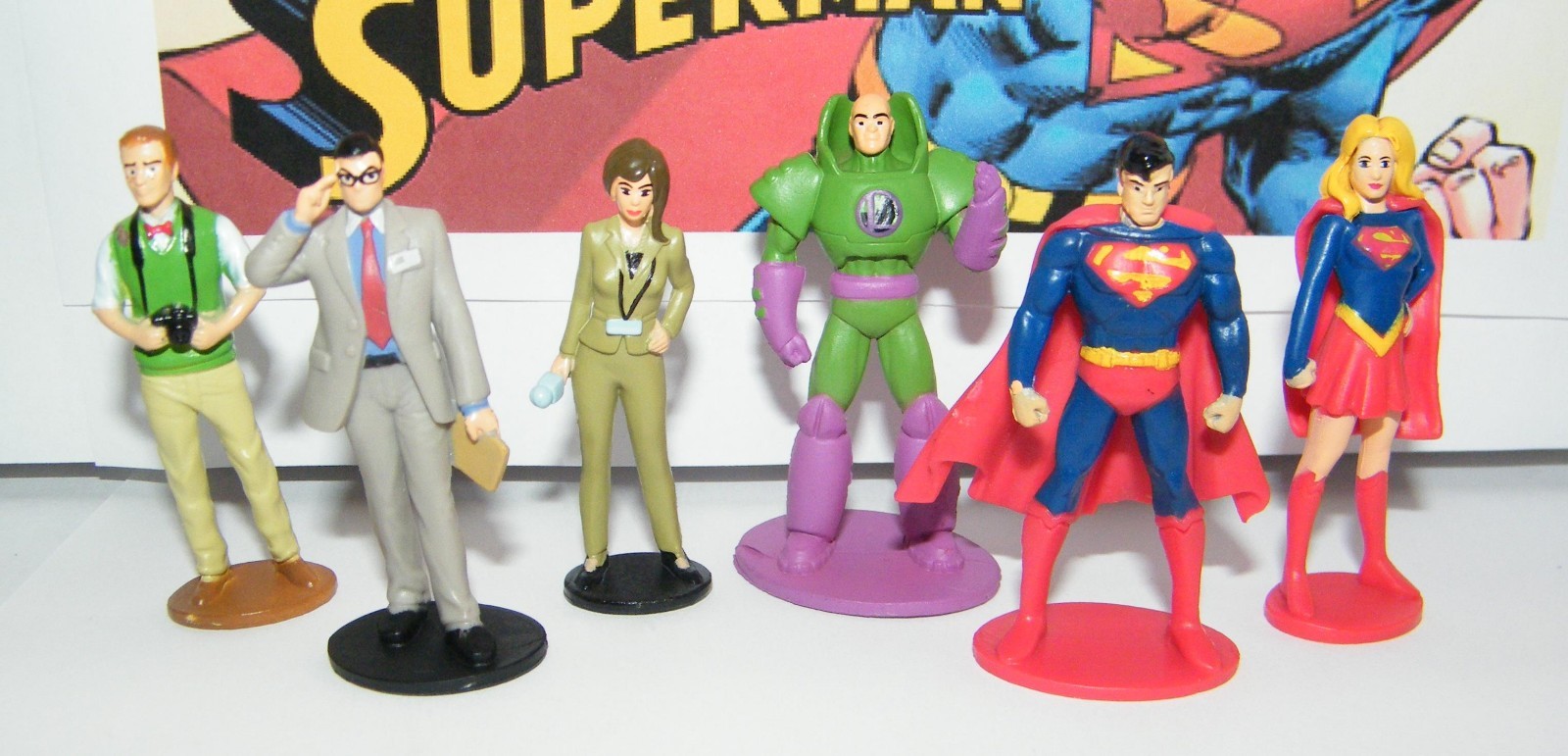 Superman Party Favors Set of 13 Fun Figures with Doomsday, Jimmy Olsen and More!