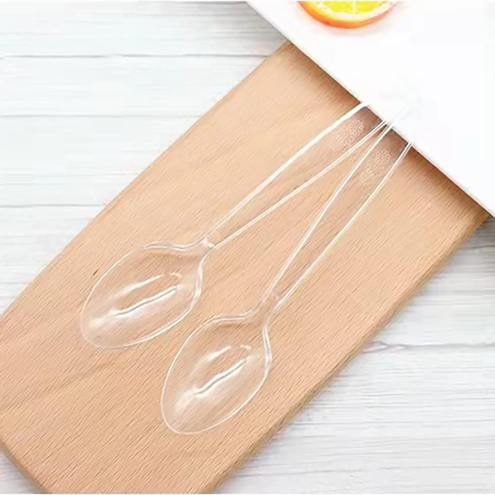 100 Count Plastic Silverware, Heavy Weight Plastic Forks Spoons Disposable Utens