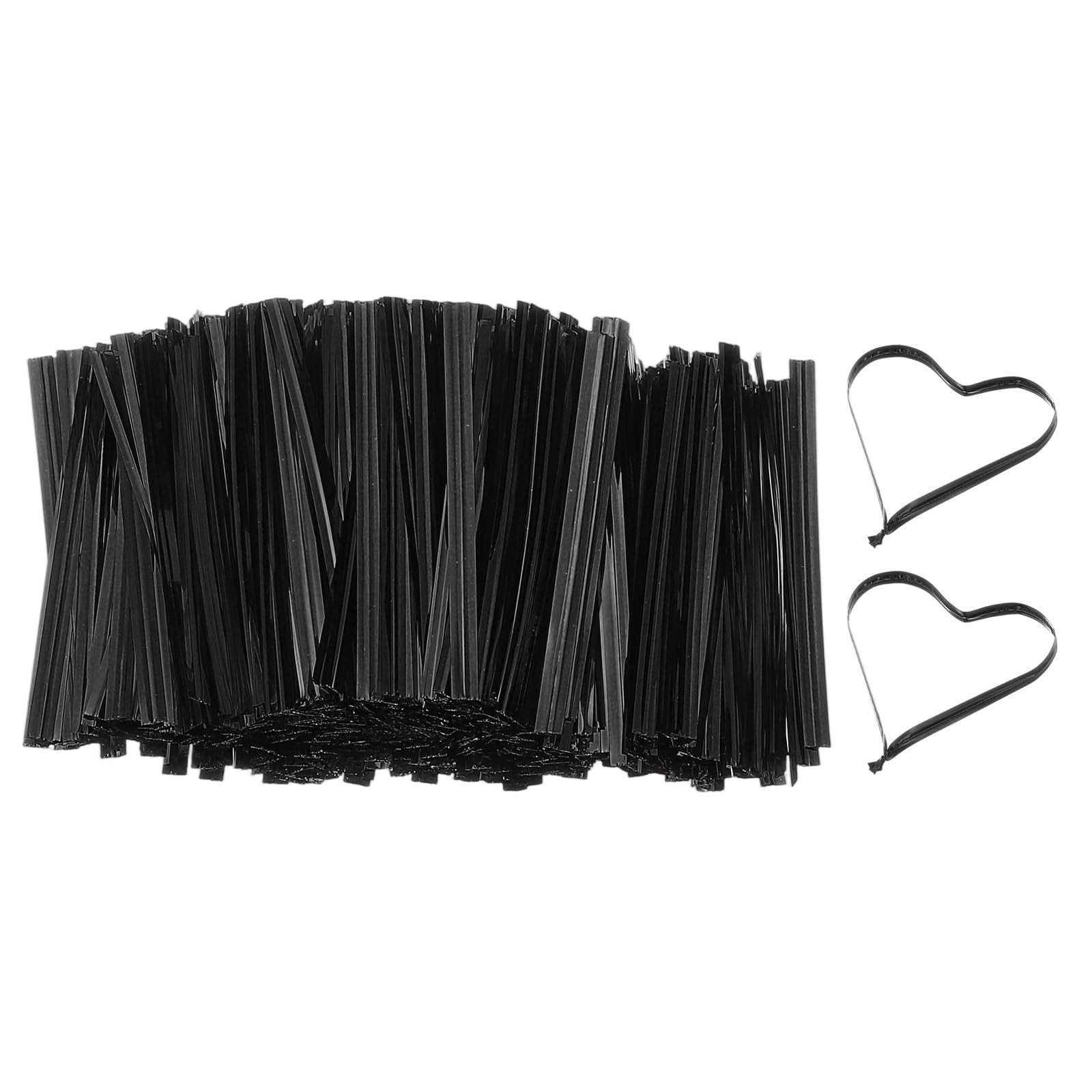 800Pcs 2 Inch Metal Twist Ties Metallic Bread Ties for Plastic Bags Black