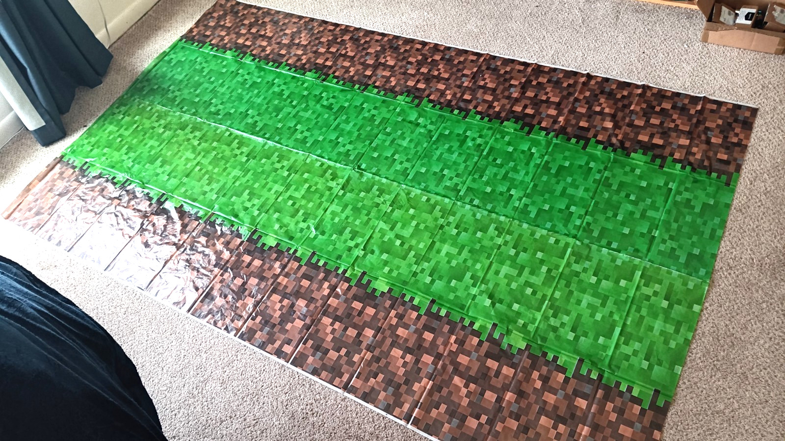 Pixel Miner PlasticTable Cover Set of 2 Rectangle 51 in. x 84 in. Kids Party