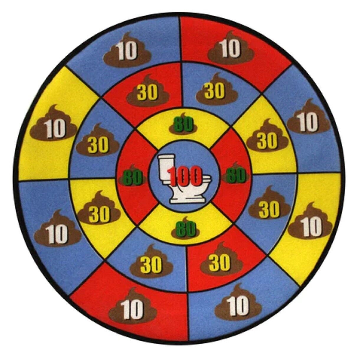 Toilet Potty Darts Game – Poop Turd Target Dartboard – Funny Gag Joke Gift Toy