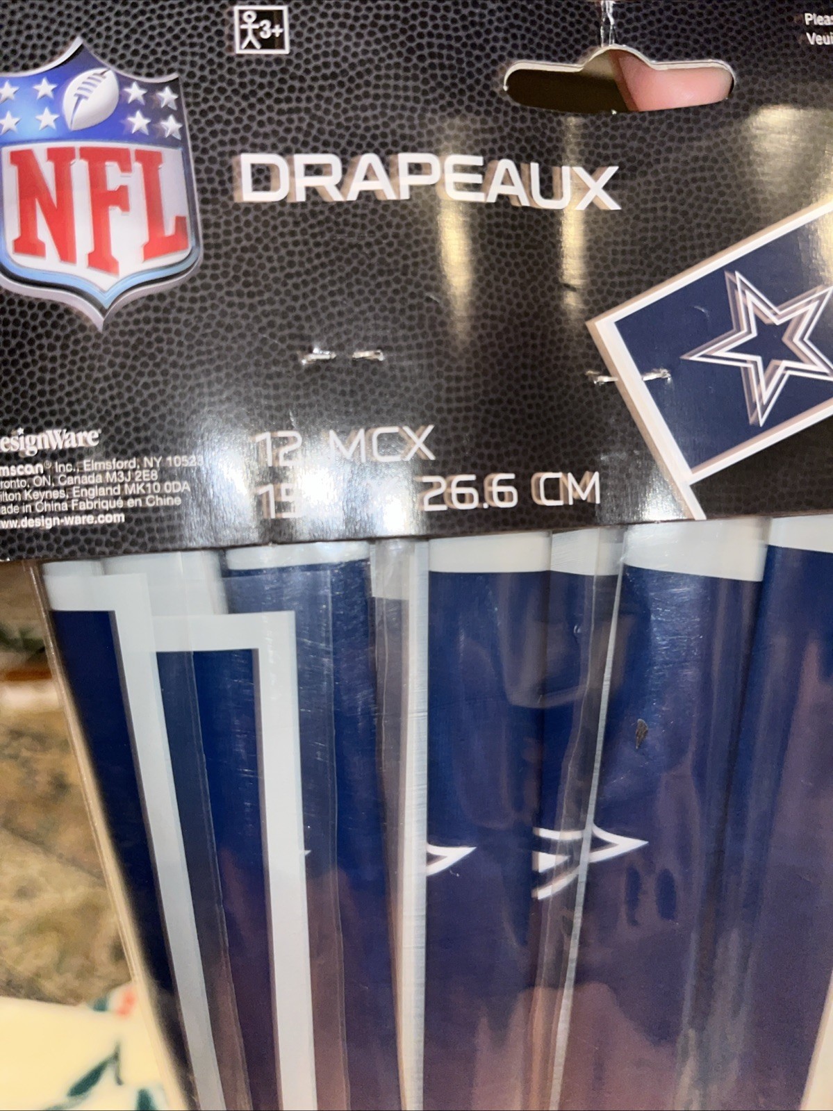 Dallas Cowboys NFL Pro Football MINI FLAGS 12ct Party Supply Favor Plastic