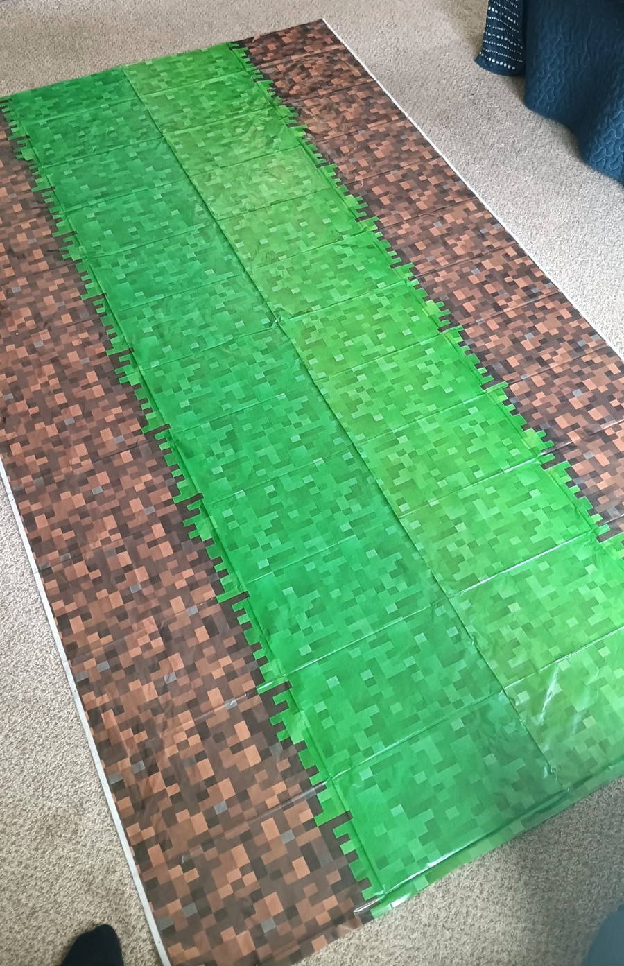 Pixel Miner PlasticTable Cover Set of 2 Rectangle 51 in. x 84 in. Kids Party