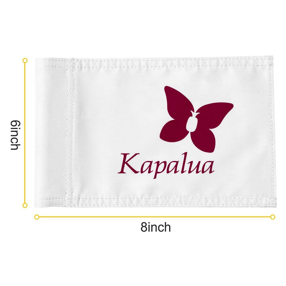 KAPALUA GOLF COURSE PGA Tour Regulation Tube Flag 8x6Inch white