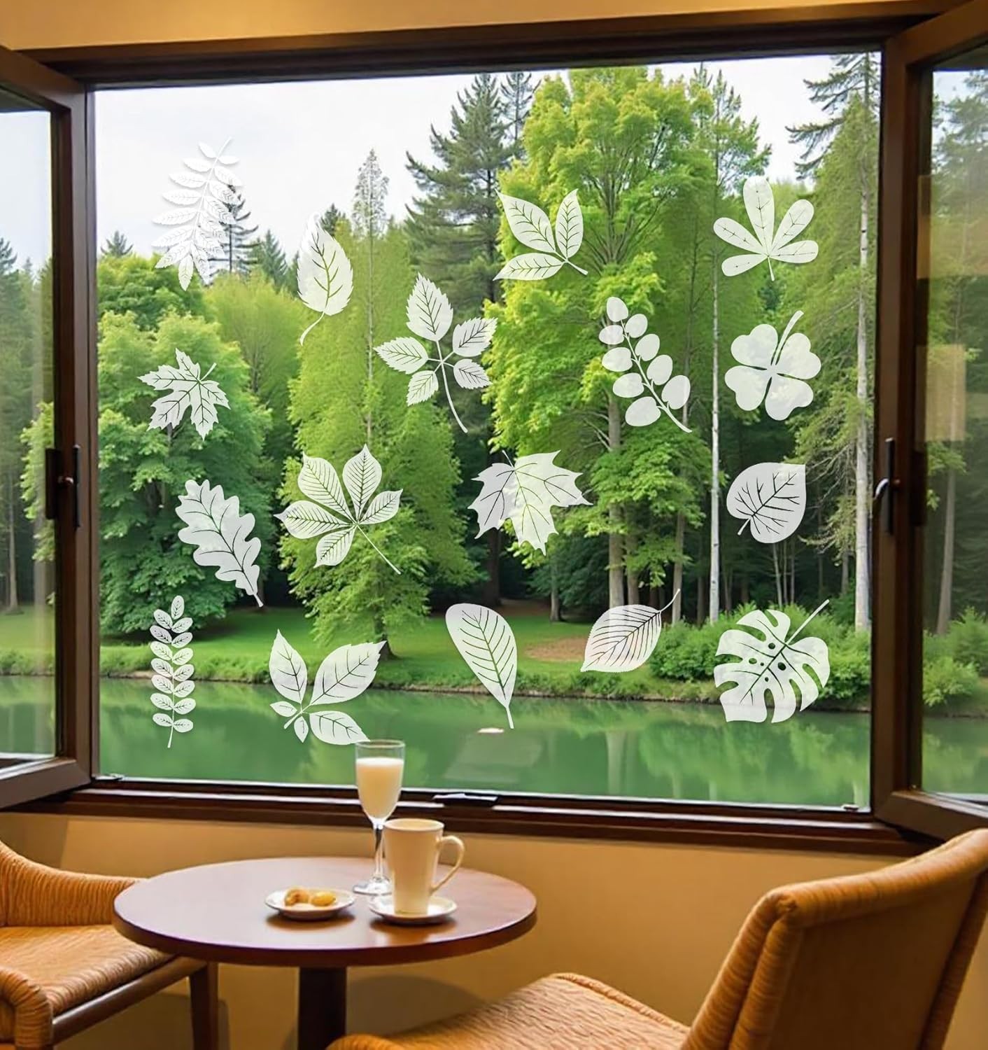 Window Clings for Birds, 26 Pcs Decals to Prevent Bird Strikes Clear