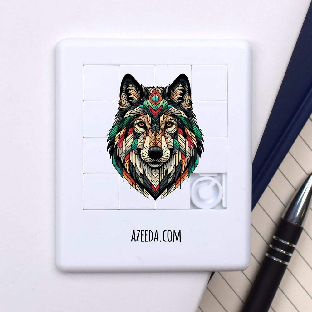 ‘Art Deco Wolf Portrait’ Sliding Puzzle (PZ00041657)