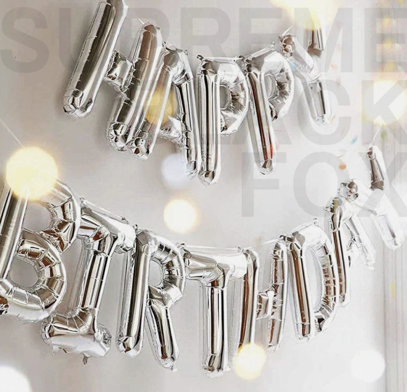 Happy Birthday Balloon Banner Bunting Party Decoration Self Inflating Letters A1