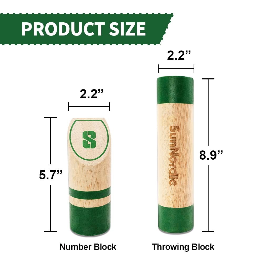 Wooden Throwing Game Set, Numbered Block Toss Games with 1 x Scoreboard,12 x …