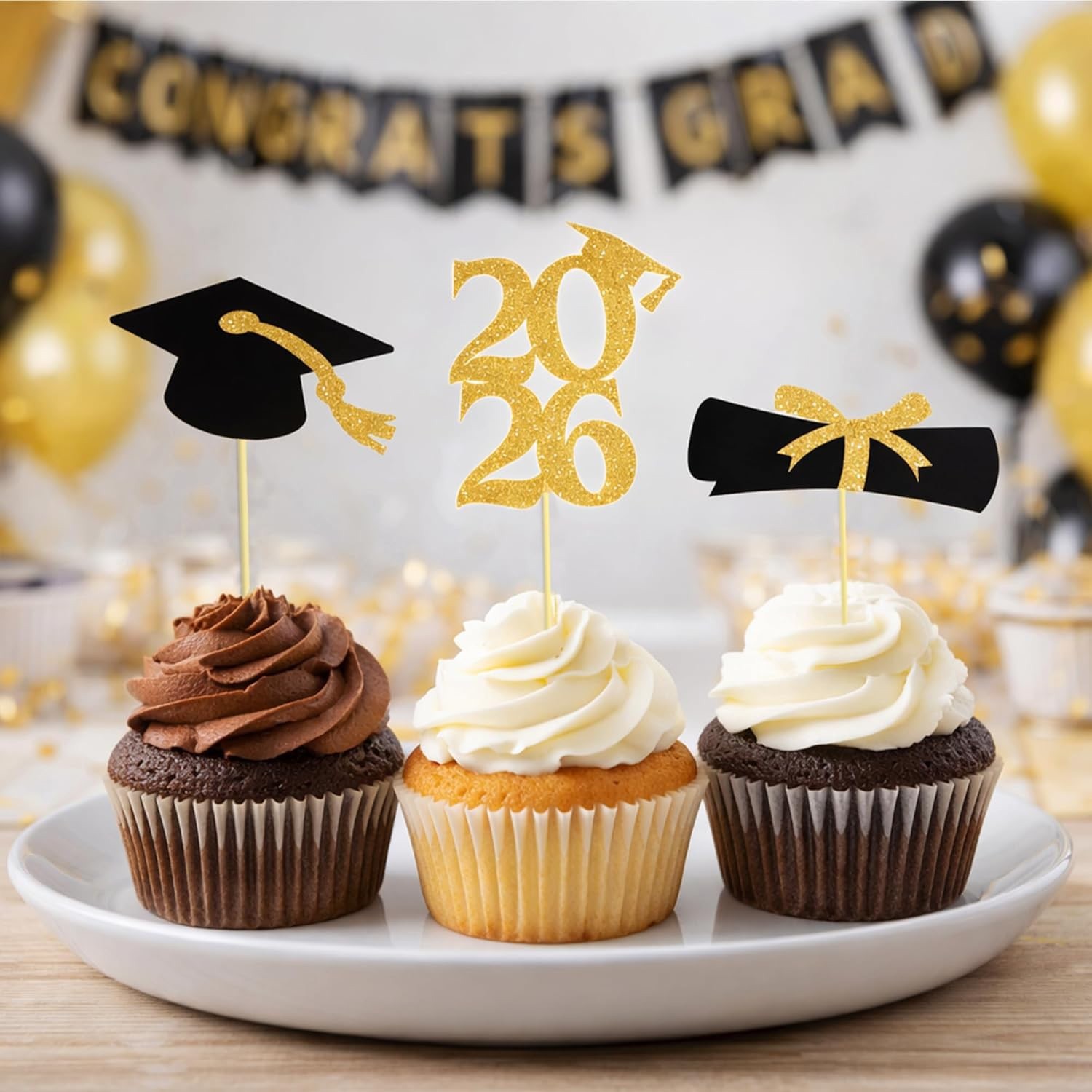 36 PCS Graduation Decorations 2026 Graduation Cupcake Toppers – 2026Graduation