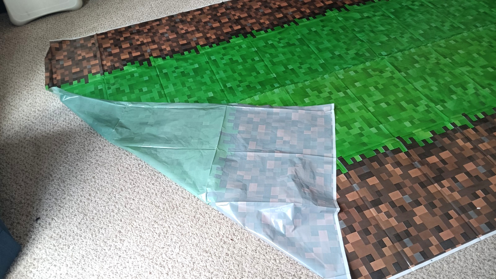 Pixel Miner PlasticTable Cover Set of 2 Rectangle 51 in. x 84 in. Kids Party