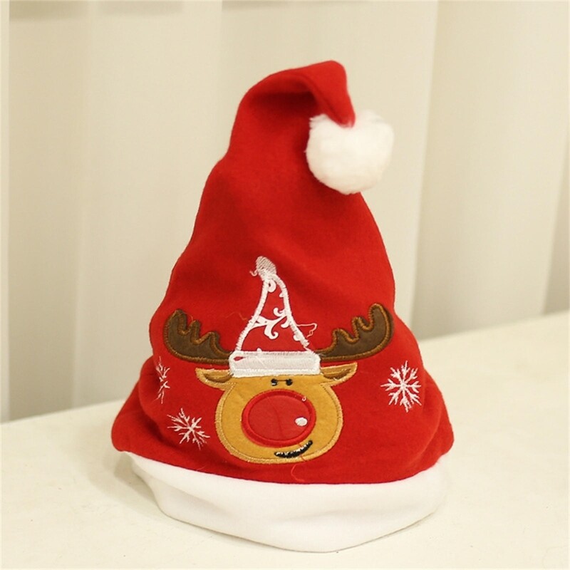 Delicate Christmas Hat Santa Hat Holiday Hat for Adult,Unisex Comfort Hat