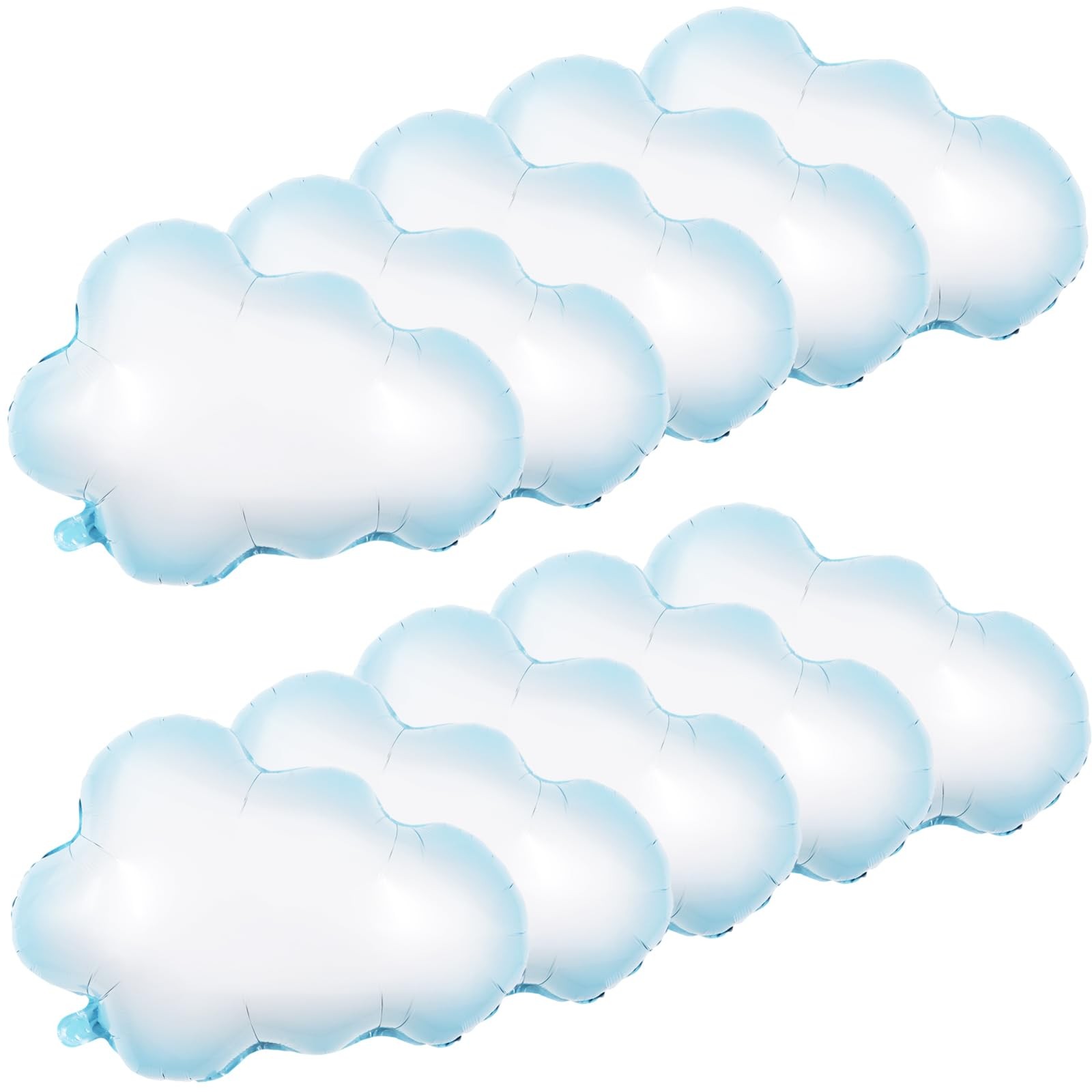 10 Pcs White Foil Clouds Balloons for Baby Shower,Themed Party,Decorations Su…