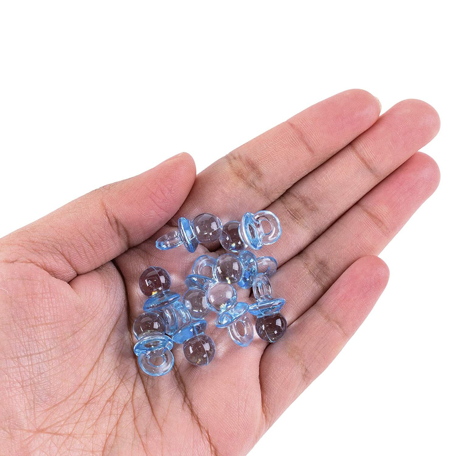 Mini Pacifier for Baby Shower, Party Decoration, Gender Reveal_Blue_144 PCS