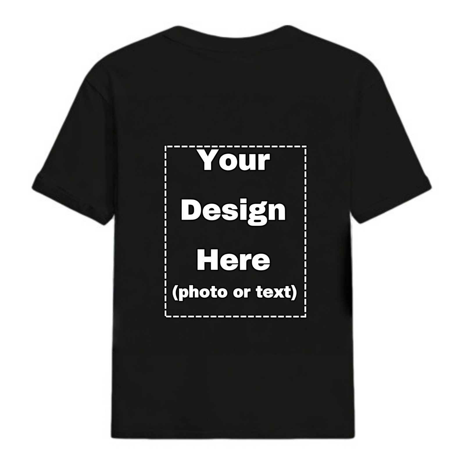 Hollowmark Custom Dark Graphic Tee Back Print Black White S-5XL Casual Shirt