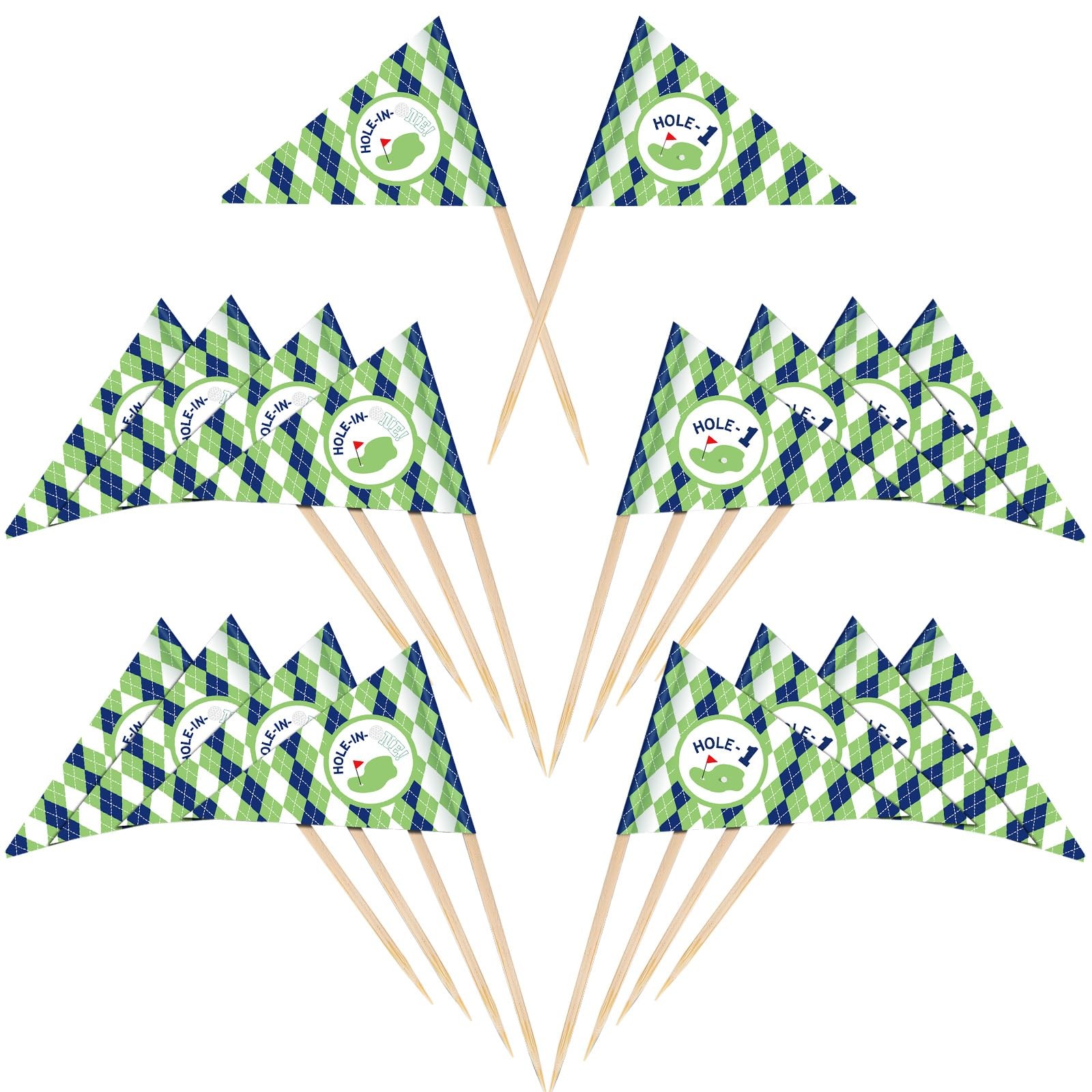 50 Pcs Golf Cupcake Toppers Hole in Decorations 1st Golf Cocktail Picks Mini …