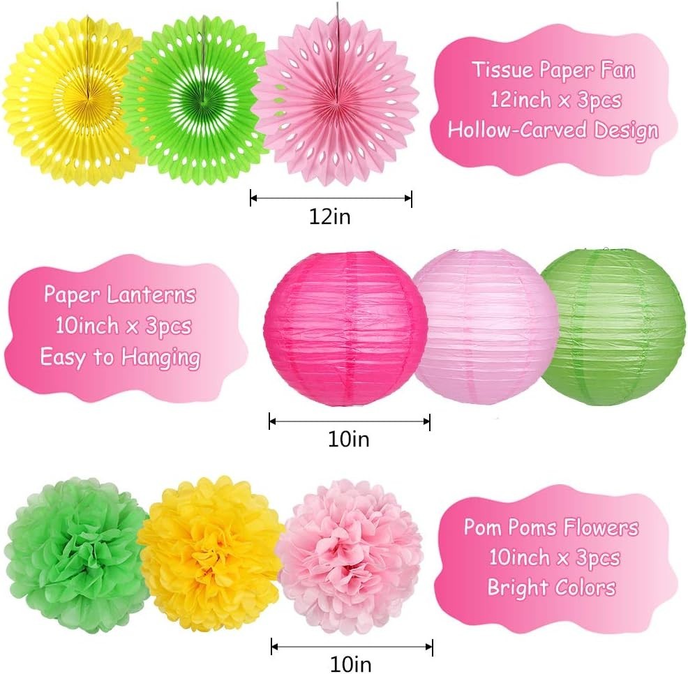 Flamingo Party Supplies, Hawaiian Party Decorations Flamingo and Pineapple Ho…