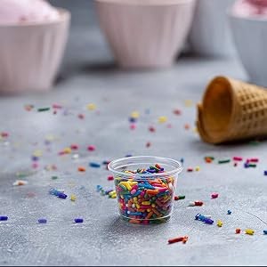 500 Count -1 oz Disposable Shot Glasses,Shatterproof No Lids, 1oz Jello Shot