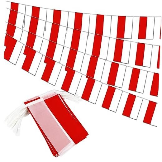 String Flag Pennant Banner – 38 Flags, 42 Feet Small Mini Polish Flags Poland