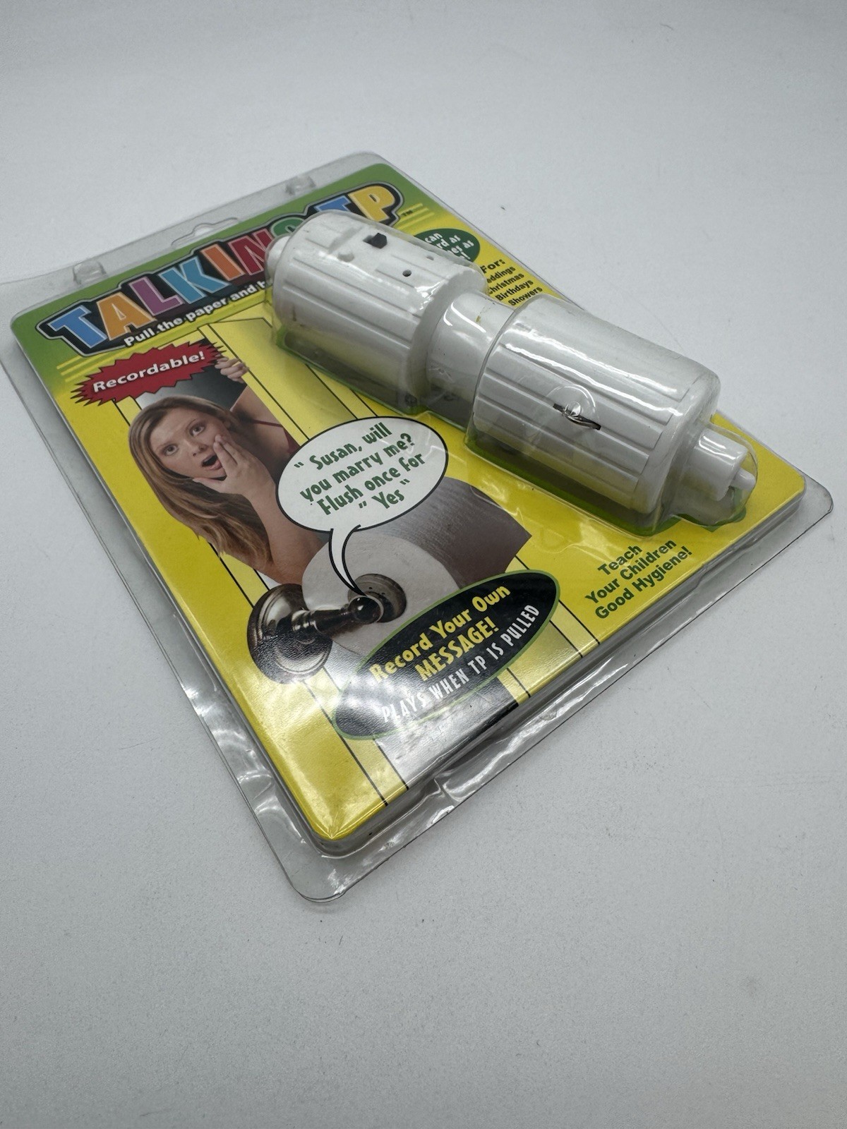 Talking TP Recordable Toilet Paper Roll Holder Prank Gag Gift NEW Sealed