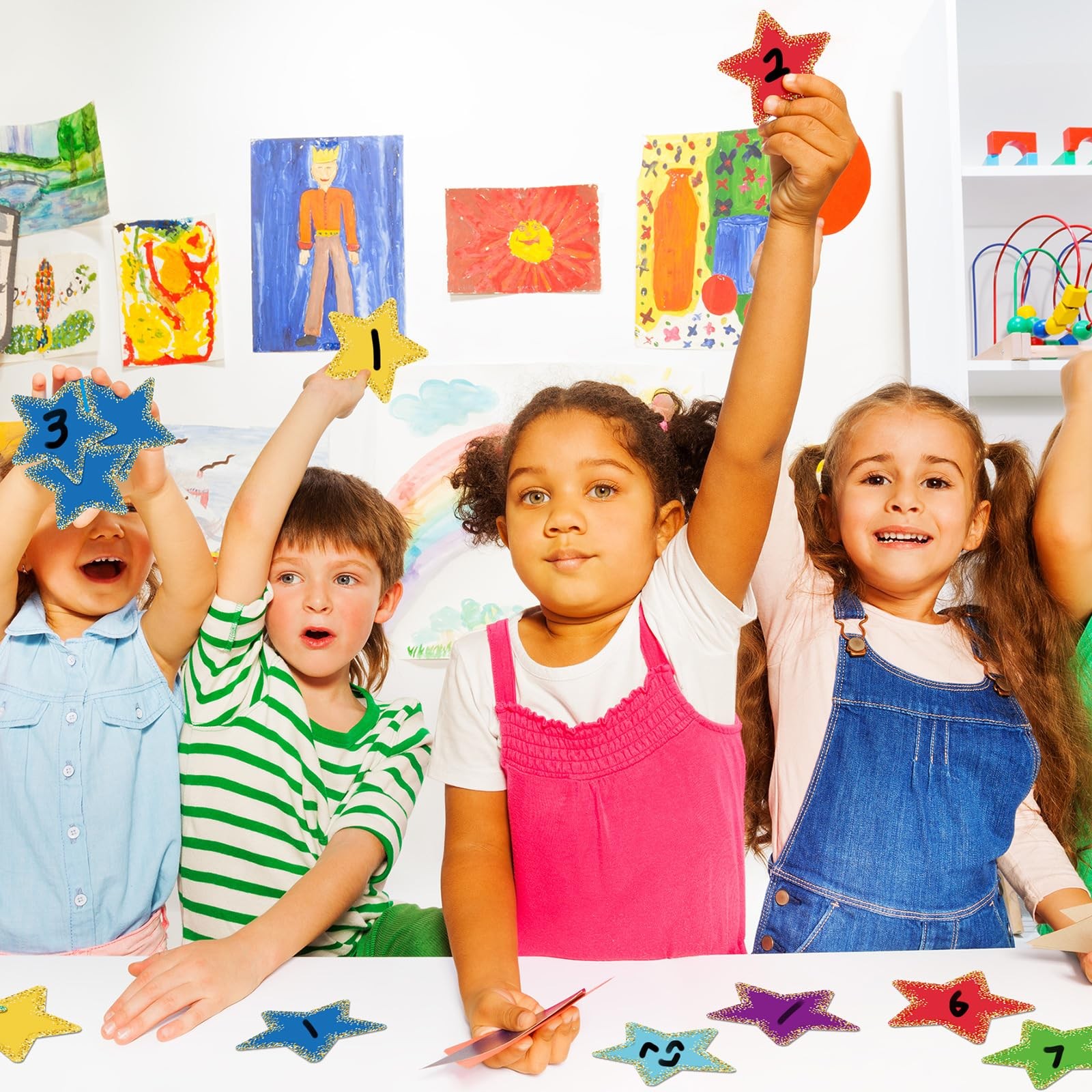 108 Pcs Confetti Stars, Bulletin Board Decor, Multicolor Craft