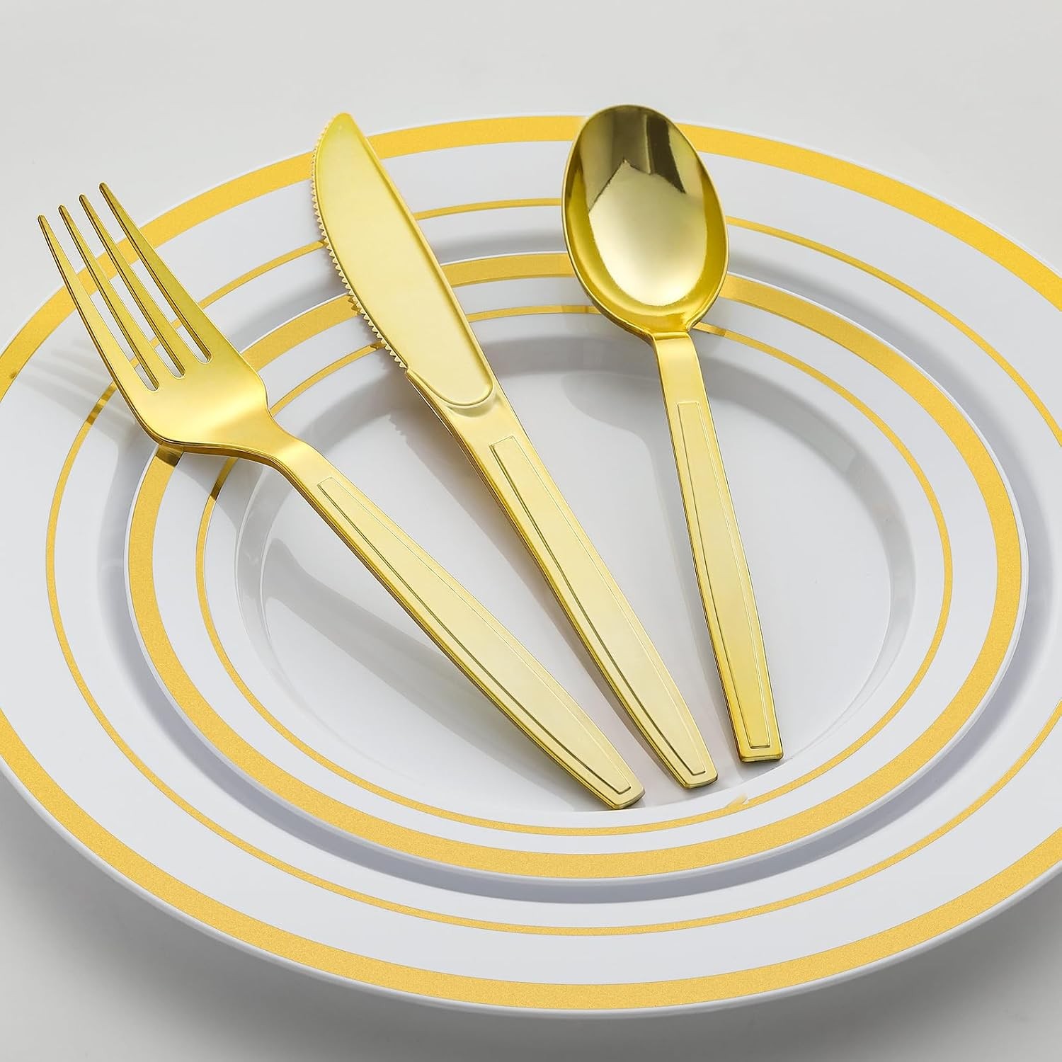 100 Pcs Gold Plastic Forks, Disposable Plastic Forks, Plastic Utensils for