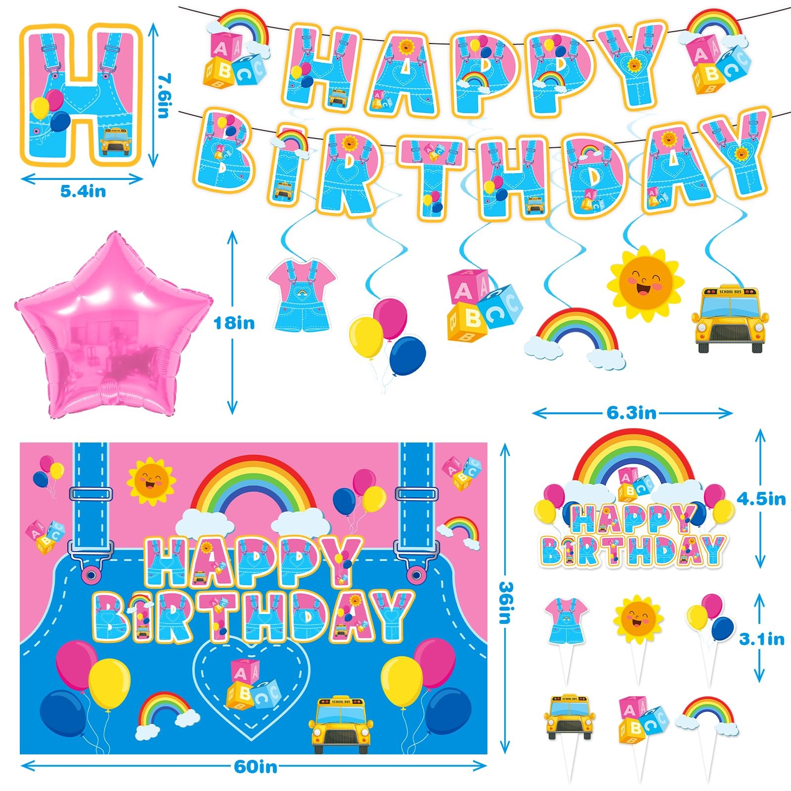 English Teacher Birthday Party Decoration Set, Enlightened Teacher Birthday P…