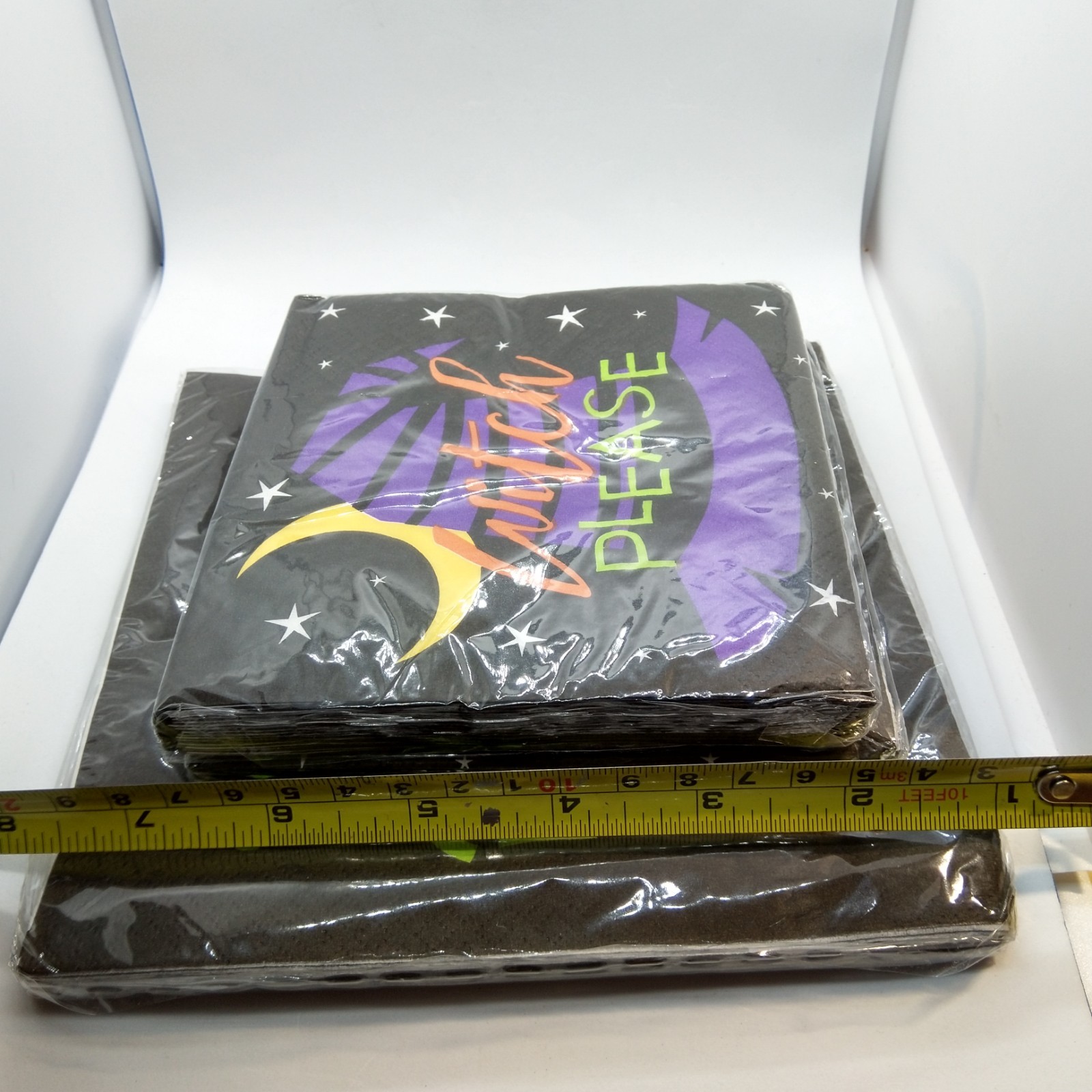 3 Packs 48 Halloween Napkin Purple & Black 2 Designs 6.5″ & 5″ 2 ply Unopened