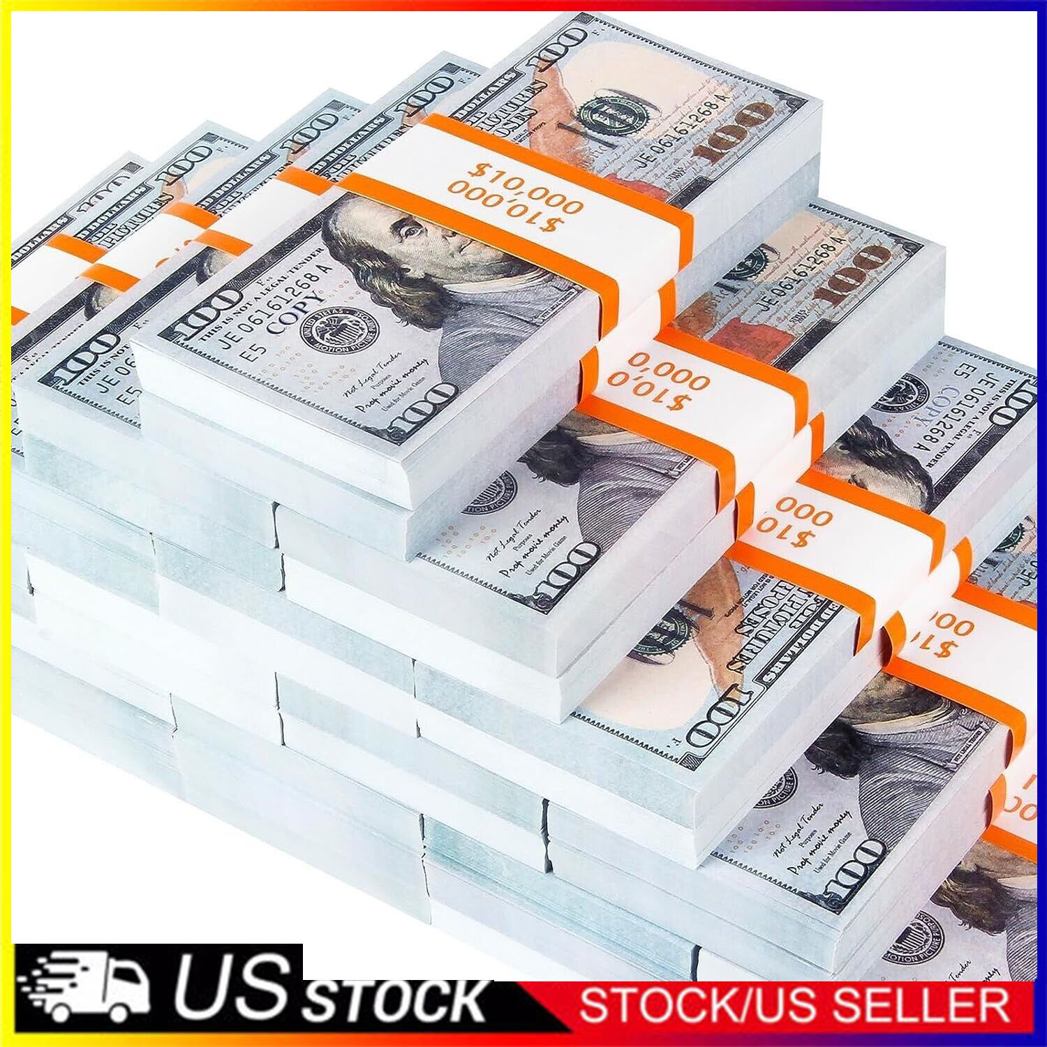1000PC Prop Fake Looks Best Toys Money For Pretend Play Music Birthday Party New