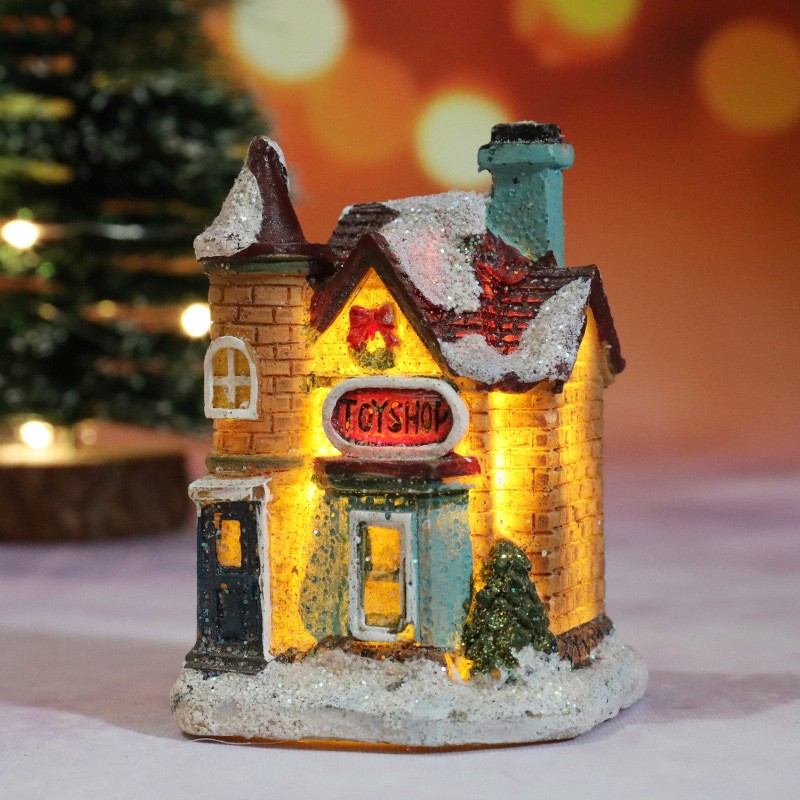 Unique Design Xmas Mini Illuminated House Christmas Party Decorations