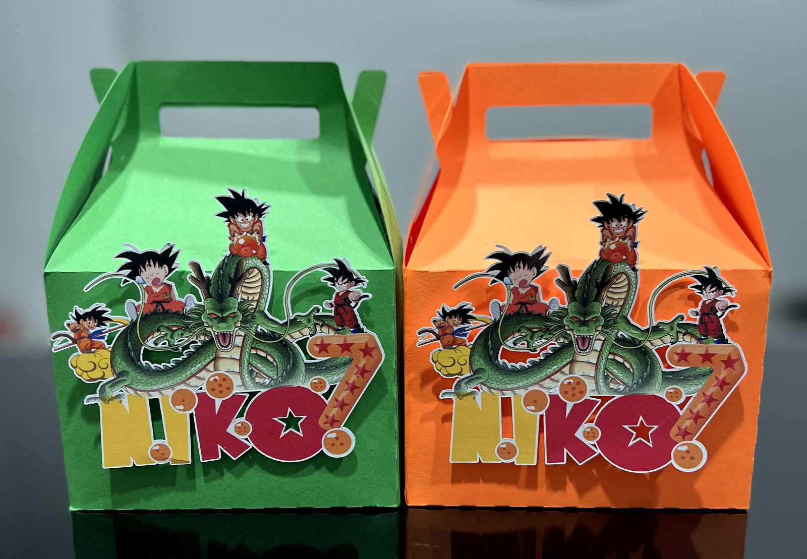 DRAGON BALL Z PERSONALIZED PARTY DECORATION, FAVOR BOXES, TABLE CENTERPIECE, ETC