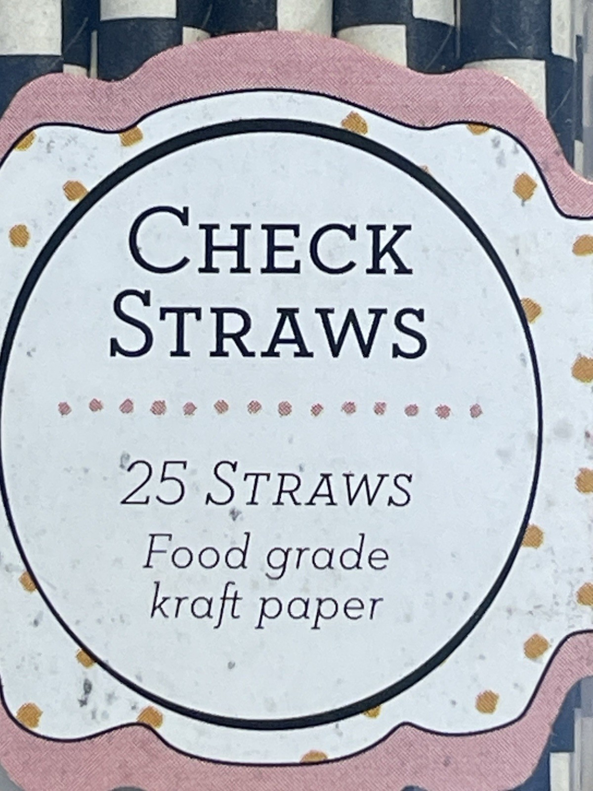 MacKenzie-Childs Courtly Check Paper Straws NIB 25 count for any occasion