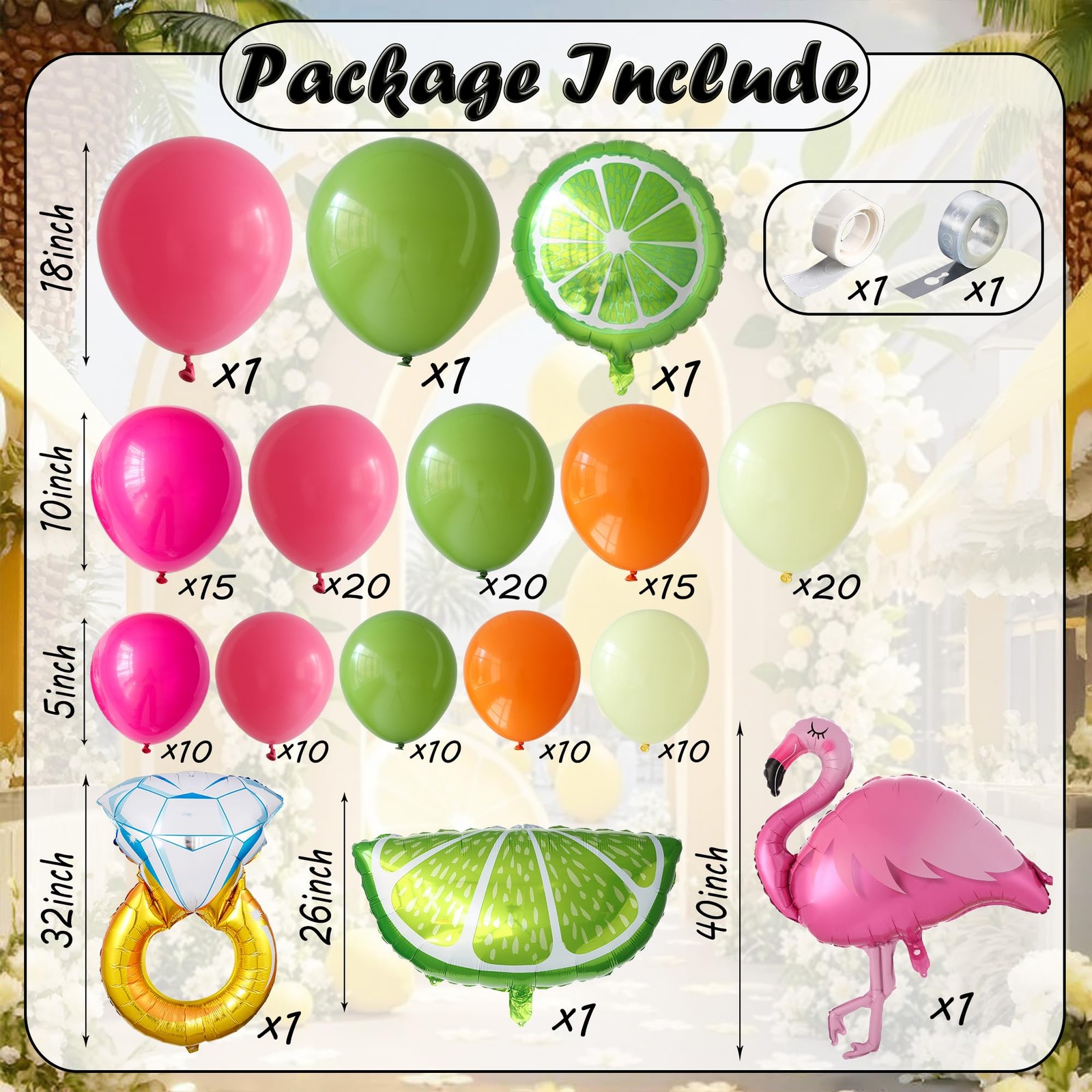 Margs And Matrimony Bachelorette Party Decorations 148Pcs Margarita Tropical …