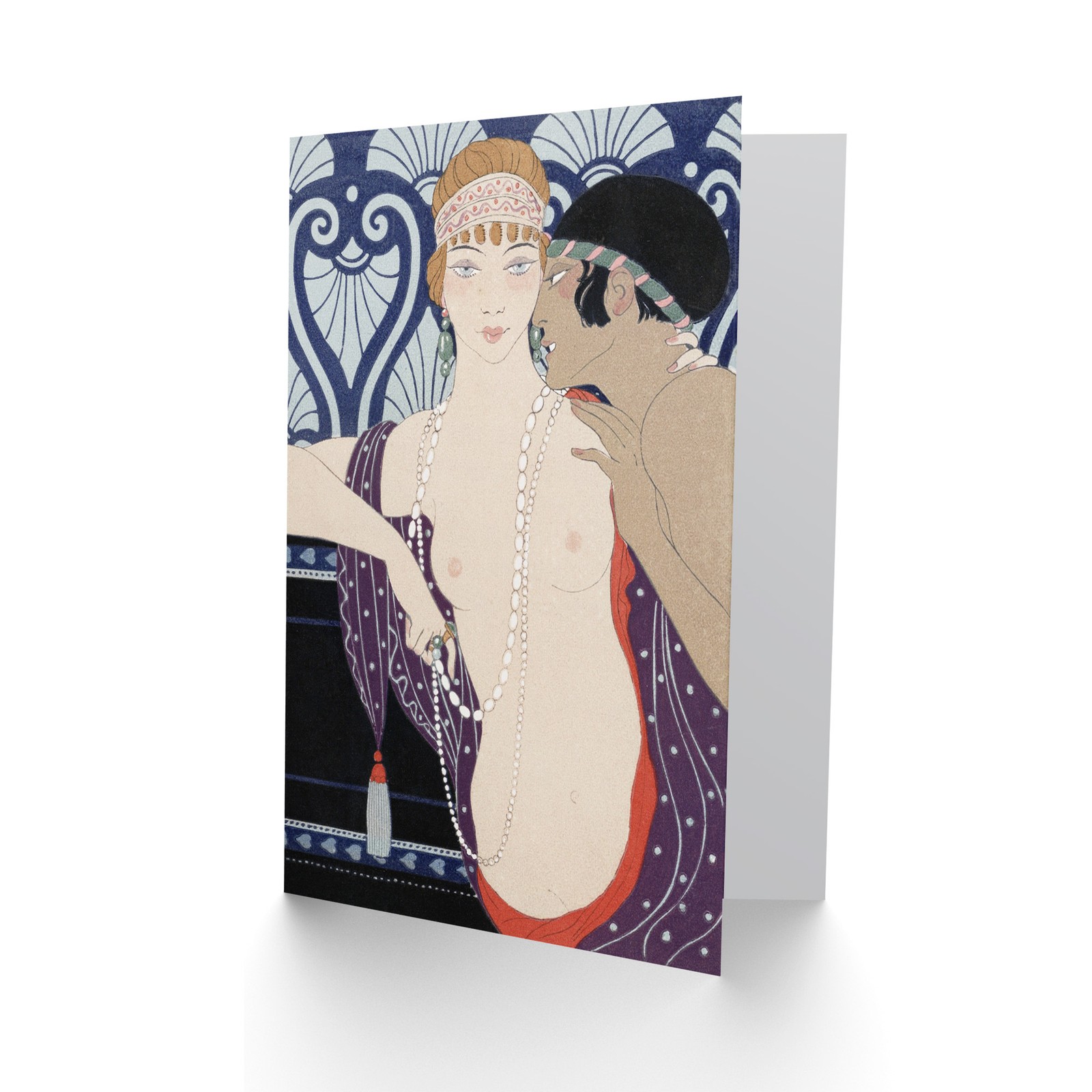 George Barbier Art Card Beauties of Mnasidika Art Deco Nude