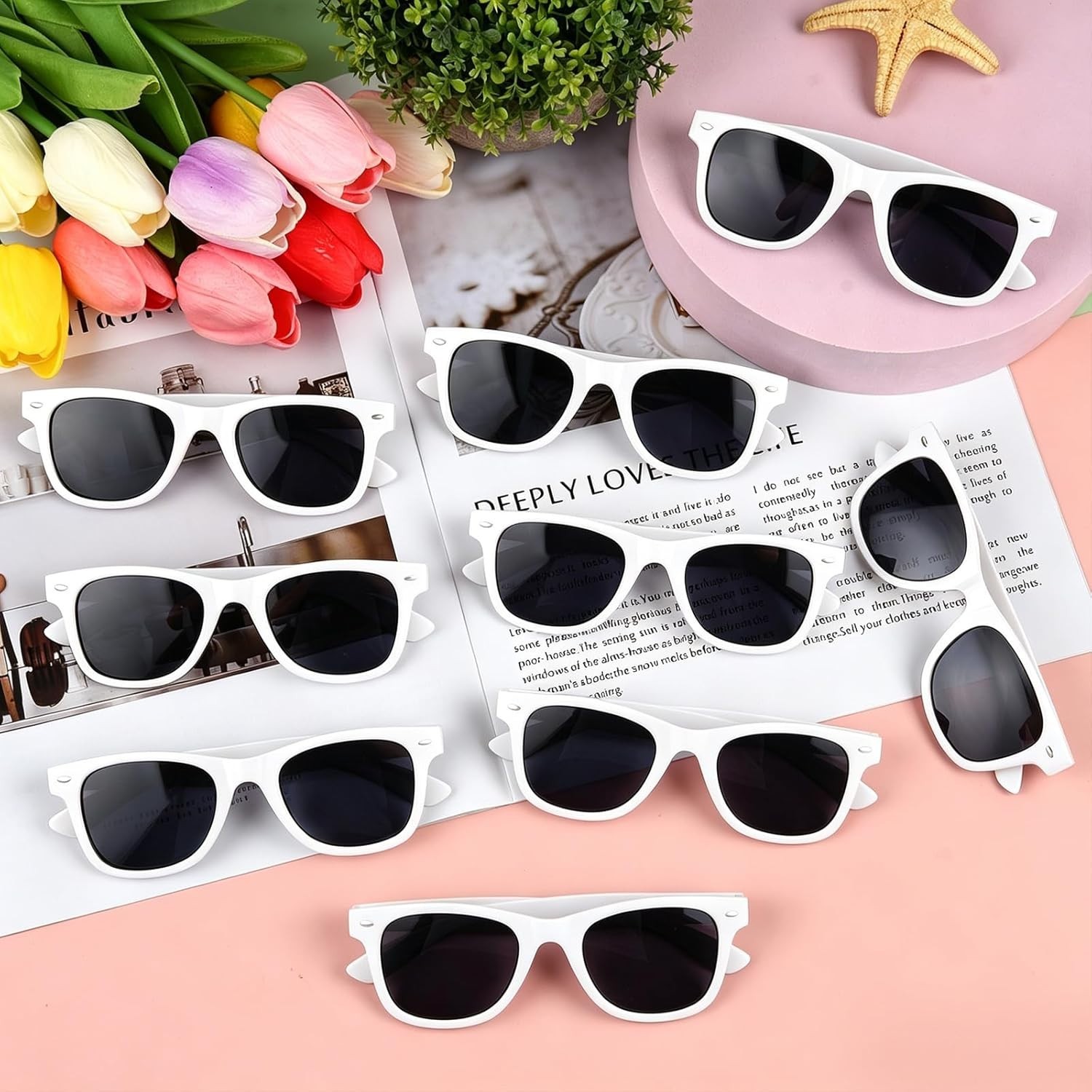 10/20/40 Pack Kids Sunglasses Bulk Retro Party Favors for Wedding Beach Summe…
