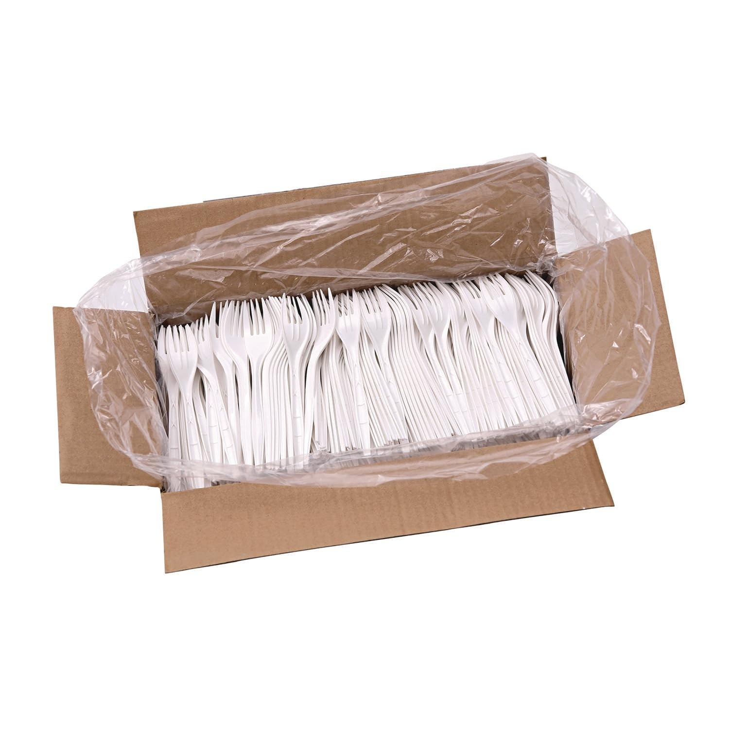 Heavyweight Polypropylene Forks – White Cutlery, 1000 Count, Durable & Disposabl