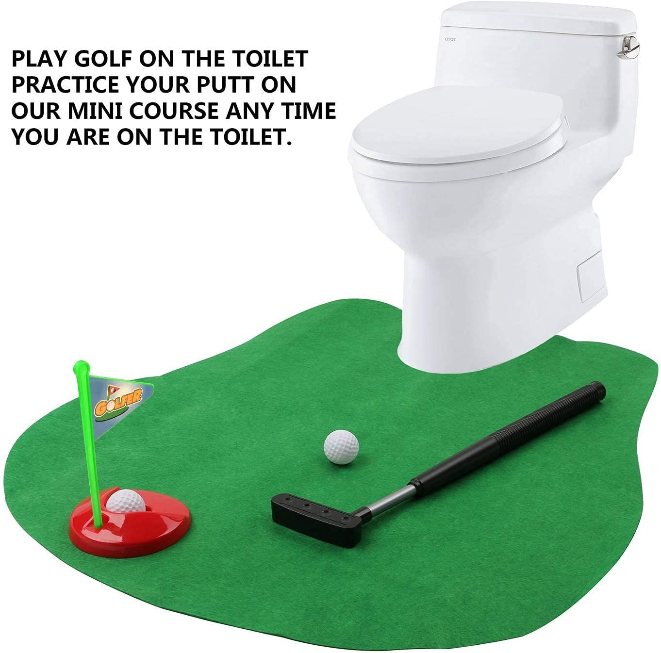 Potty Putter for Bathroom – Gag Gift for Golf Enthusiasts