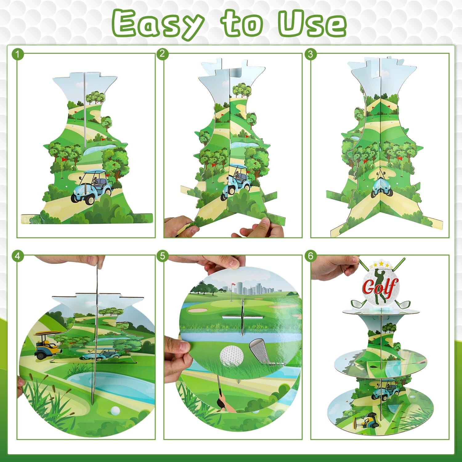 Golf Birthday Party Decorations – Golf Themed Cupcake Stand Golf Party Suppli…