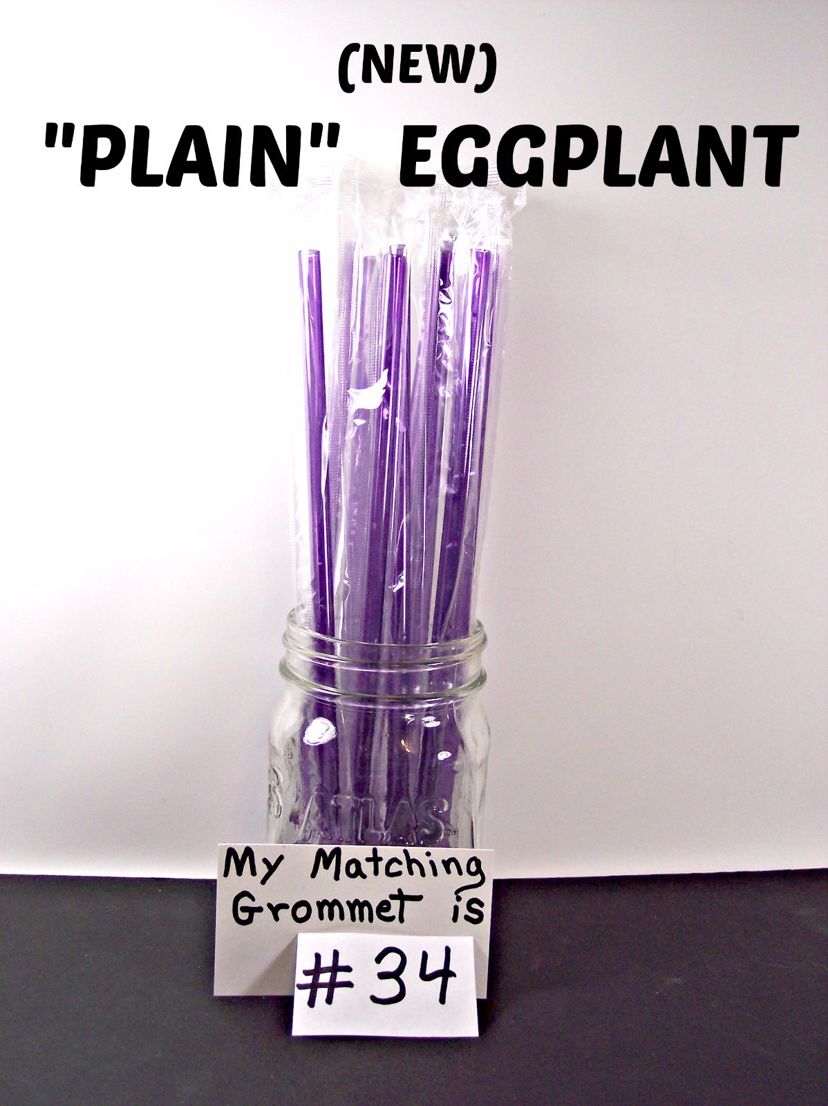 PLAIN ACRYLIC STRAWS, Solid Colors, Individually Wrapped, Reusable