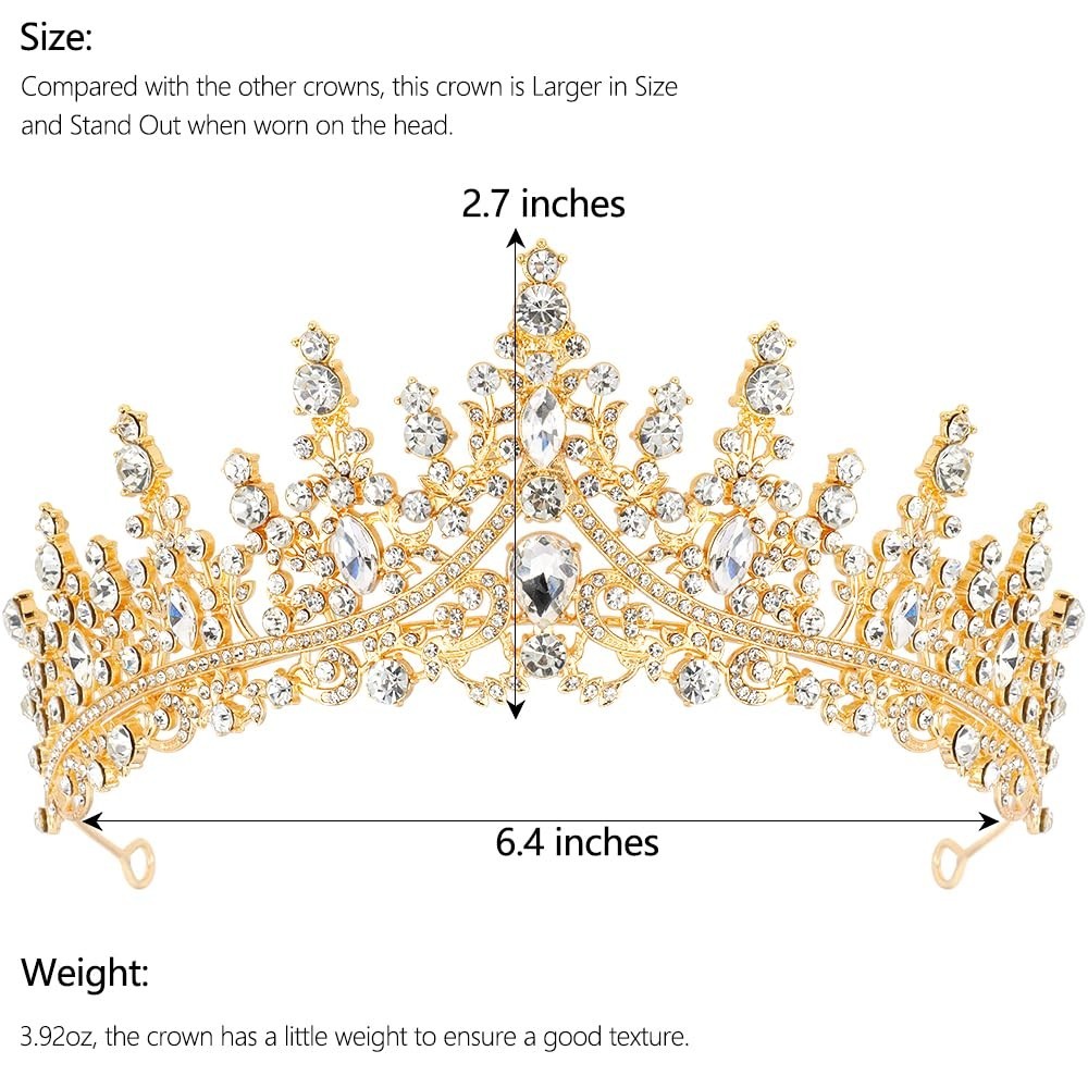 Birthday Queen Sash and Crown Set – Gold Rhinestone Tiara and Sash
