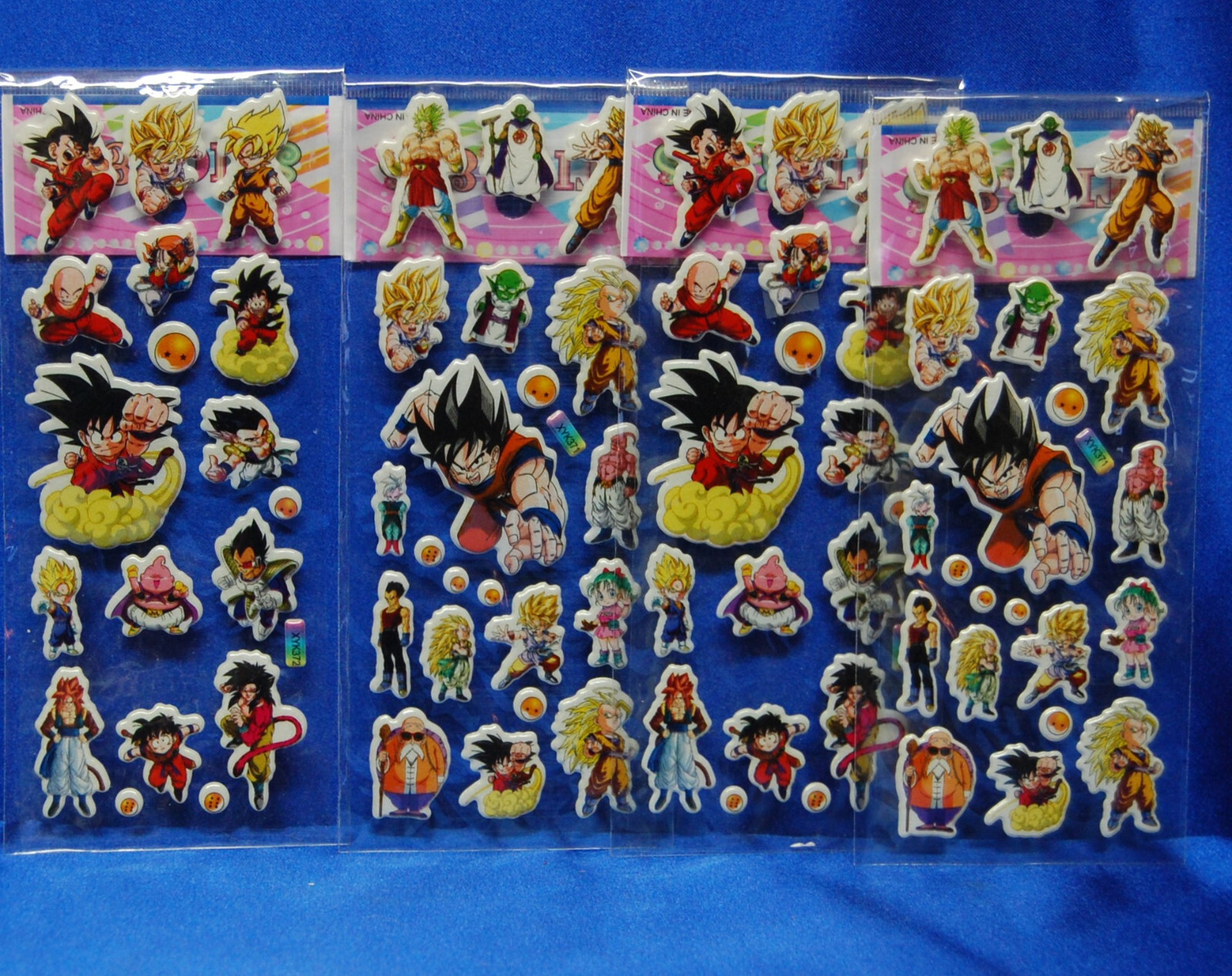 Dragon Ball Z Stickers 6 Sheets DBZ Set # 6 Goku Vegeta Bulma Bardock