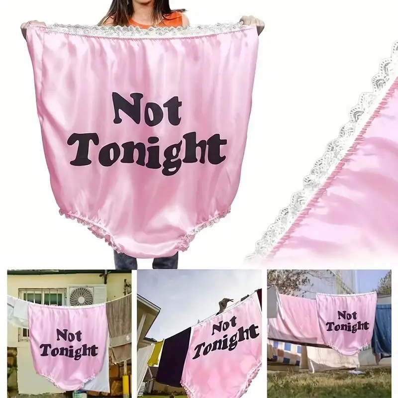 Funny Giant Adult Prank Gift Panties, Leopard Print Lace Trim, Unisex Joke Gift,